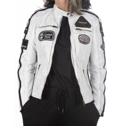 White Leather Jacket Ulrika GEROME
