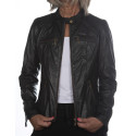 Black Leather Jacket Cristina Gerome