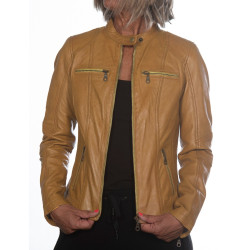 Yellow Leather Jacket Cristina Gerome
