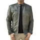Green leather jacket AM-105 Gerome