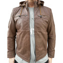 Brown leather jacket Mela-2 Gerome