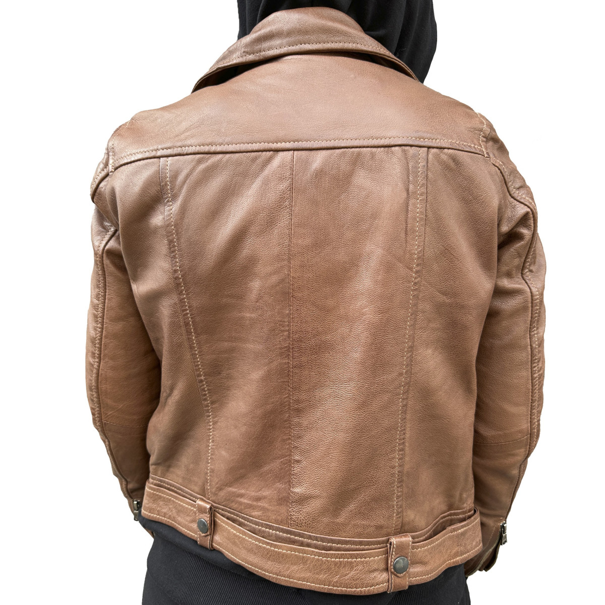 Brown Leather Jacket AM-219 GEROM