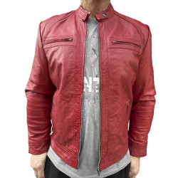 Red leather jacket AM-105 Gerome