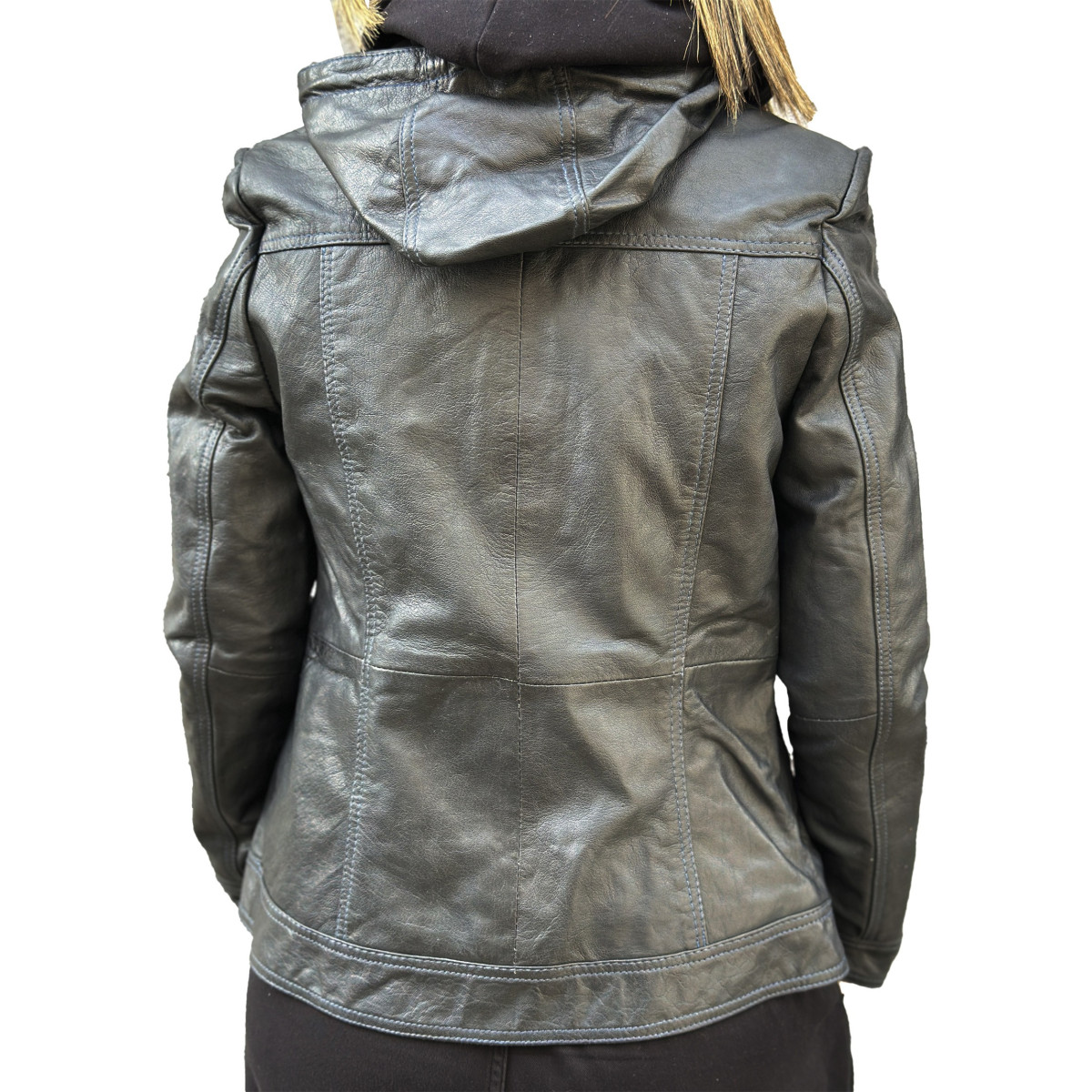 Petrol leather jacket 779 GEROME