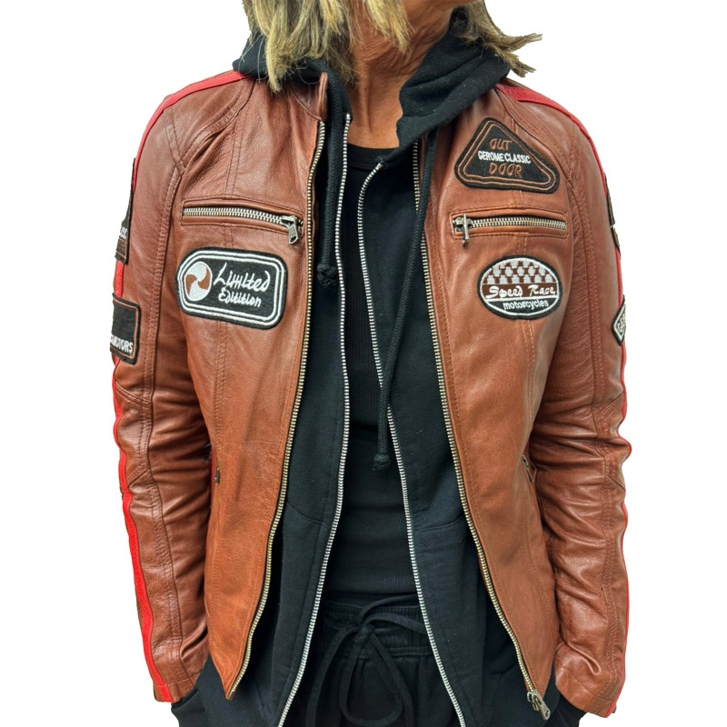 Brown Leather Jacket Ulrika GEROME